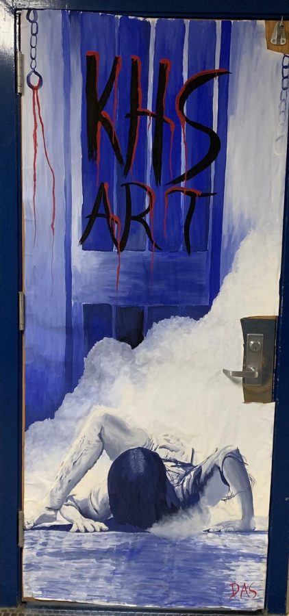 The KHS Art door for the Fall door decorating contest. 