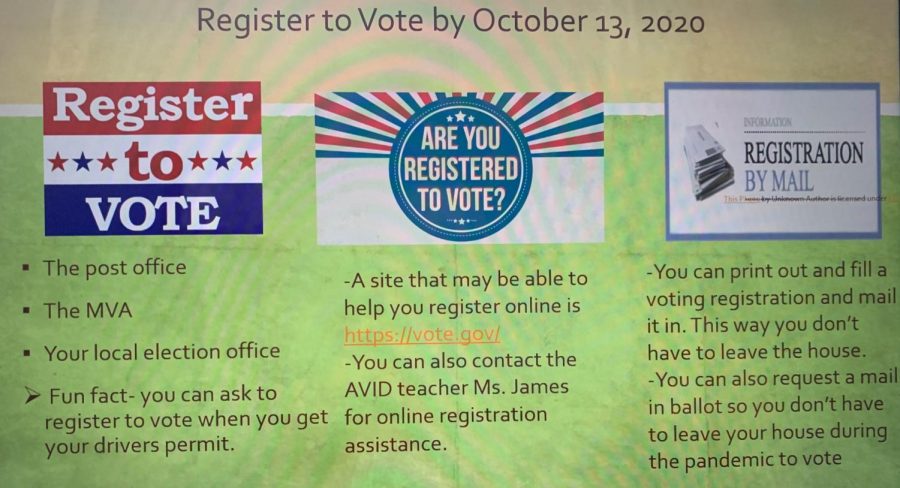 Deadline to register to vote is Tuesday Oct 13! Have your voice heard this election!