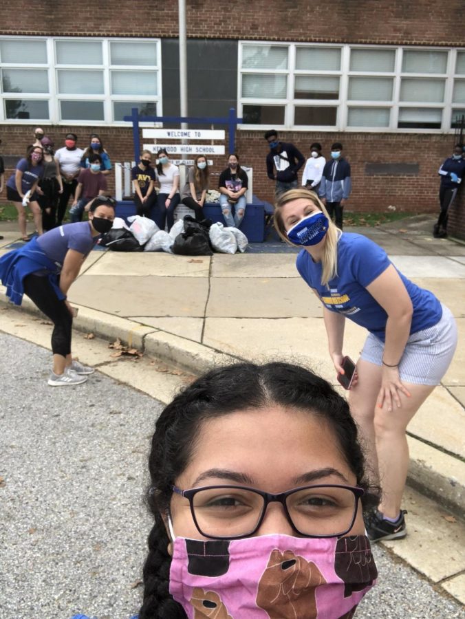 Students and staff continued to social distance and wear masks a year after isolating at home. 