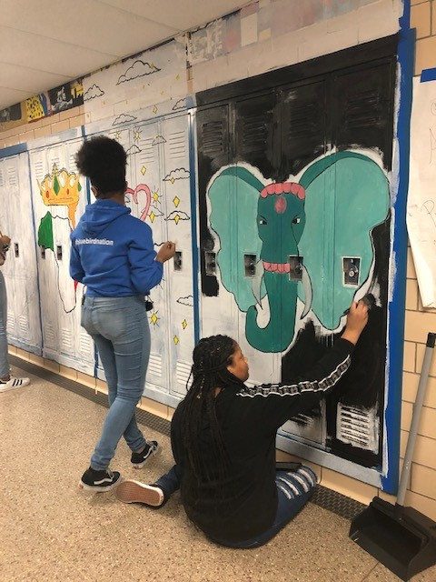 Kenwood art students are the artists behind the murals throughout the halls at Kenwood. 