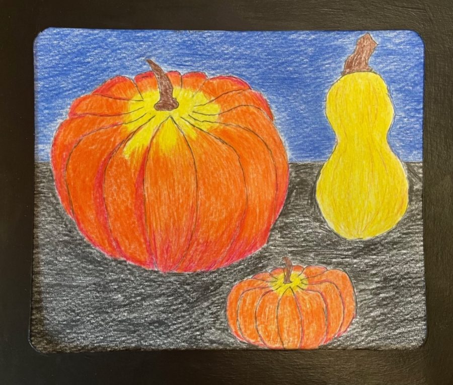 A little Halloween art for the day from Raymond Bermudez, Grade 12