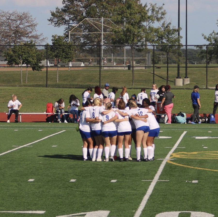 Girls Varsity soccer ready for game day.