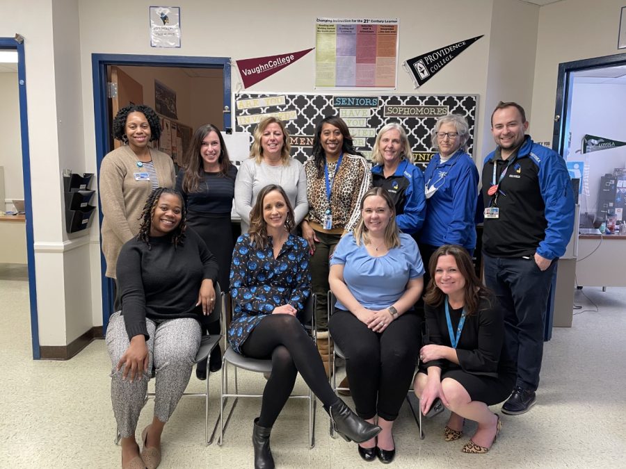 Kenwood's counseling department including their schools counselors, social worker, pupil personnel worker, and secretaries.