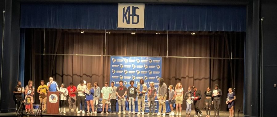 Student athletes were recognized at their award ceremony as this year's athletics comes to a close. 