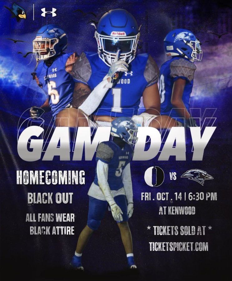 Homecoming Football game this Friday Oct 14. 