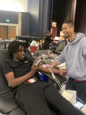 Several first time student donors at NHSs blood drive on Friday, January 13.