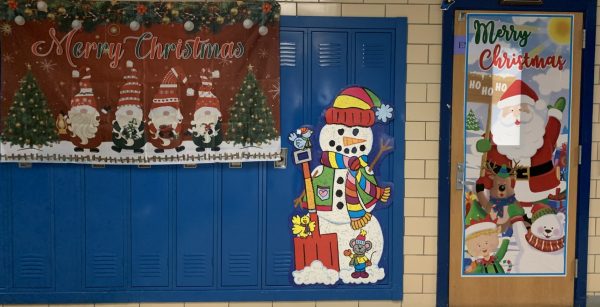 The festive holiday look in the Math wing at KHS