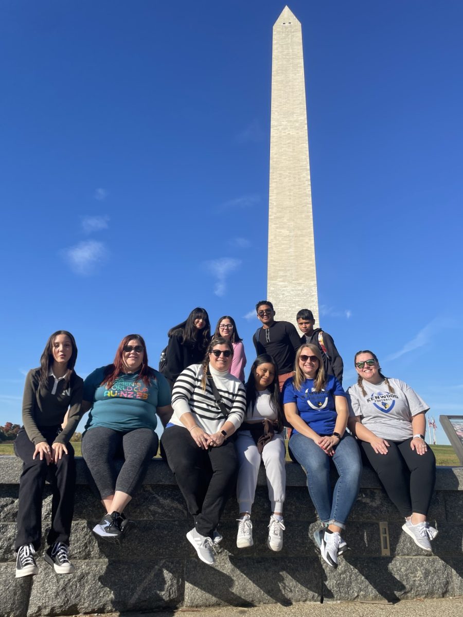 Ms. Pike on a field trip down in Washington, DC with her ESOL students. 