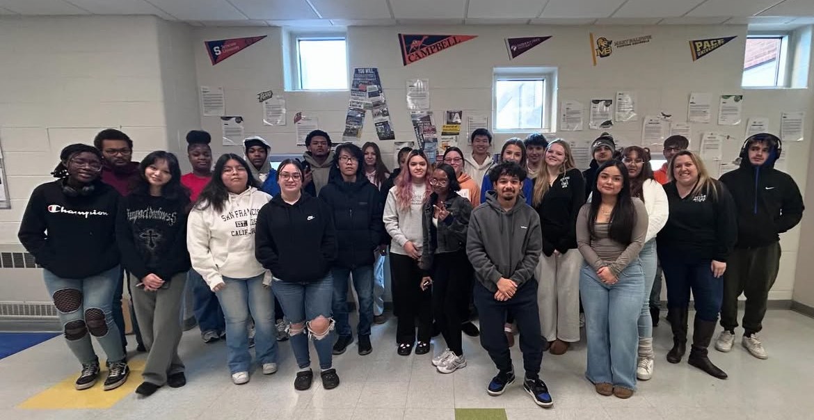 AVID seniors sending Ms. Komorowski off on her promotion to AP at Patapsco High School.