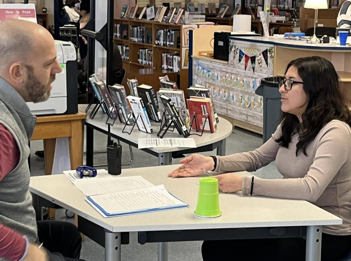 Recent mock interviews, as part of the WBL program and ELA classes, help prepare students for interviewing for real jobs. 