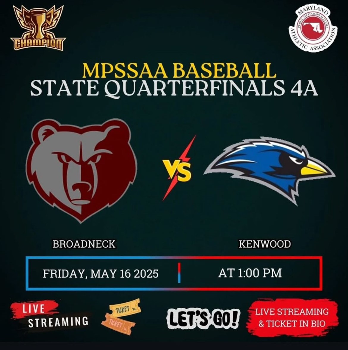 Kenwood Baseball Wins 4th Regional Championship in School History