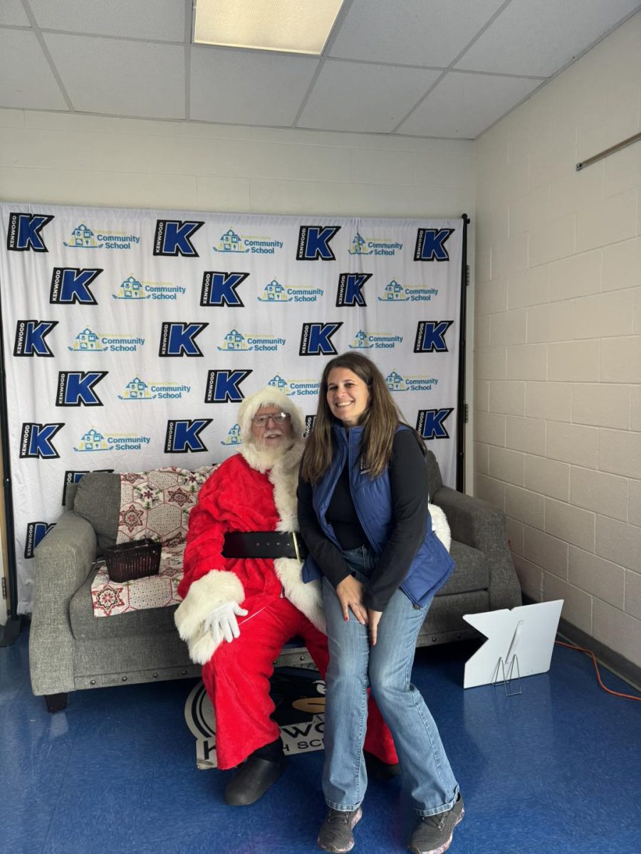 Ms. Smith with Santa at Kenwood's Holiday Market this weekend.