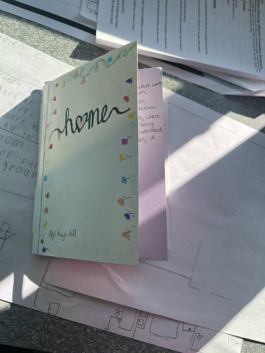 Seniors designed and created projects that reflected their values they hope to build in their future homes for their ELA 12 no tech day.